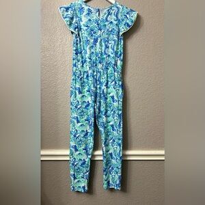 Lilly Pulitzer girls size L 8-10 jumpsuit mermaids